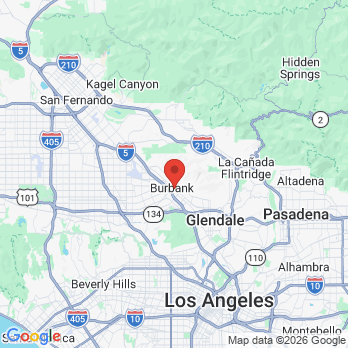 Map to Bruce Lilly DDS office in Burbank, CA
