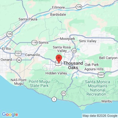 Map to  office in Newbury Park, CA