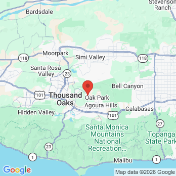 Map to Oak Park Dentsitry for Children office in Westlake Village, CA