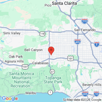 Map to First Dental Implant Center-A Warner center advanced cosmetic dental center. office in Woodland Hills, CA