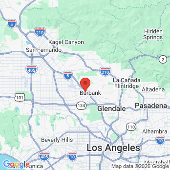 Map to BB Dental Care office in Burbank, CA