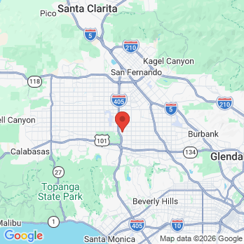 Map to LA dental office in Van Nuys, CA