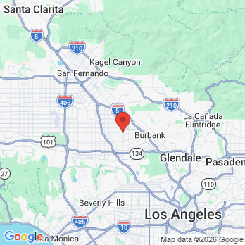 Map to Modern Smiles office in North Hollywood, CA