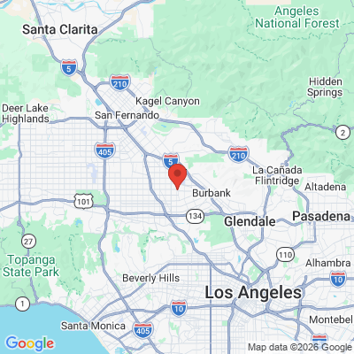 Map to Modern Smiles office in North Hollywood, CA