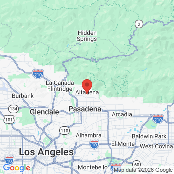 Map to Altadental office in Altadena, CA