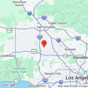 Map to Van Nuys Dental Care office in Van Nuys, CA