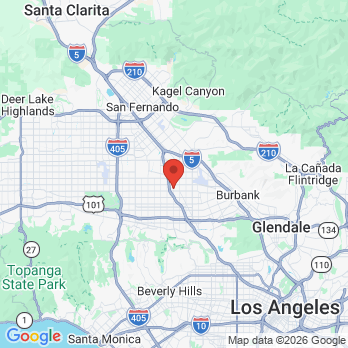 Map to SoCal Dental Care office in Los Angeles, CA