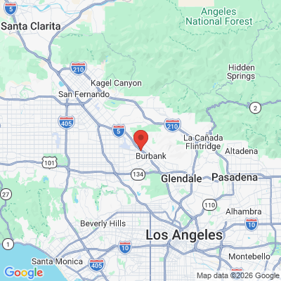 Map to  office in Burbank, CA