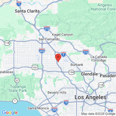 Map to Drs. Montes and Romero Dental Office office in North Hollywood, CA
