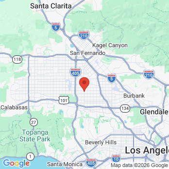 Map to Joseph Hakimi DDS, Inc. office in Van Nuys, CA