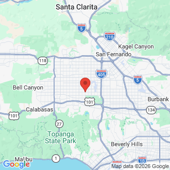 Map to first dental implant center office in Reseda, CA
