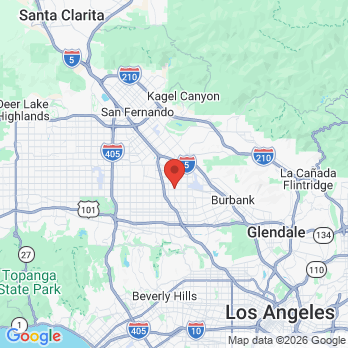Map to Pacific Dental Group office in North Hollywood, CA