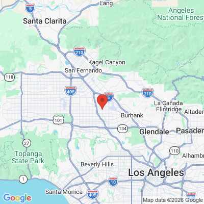 Map to Pacific Dental Group office in North Hollywood, CA
