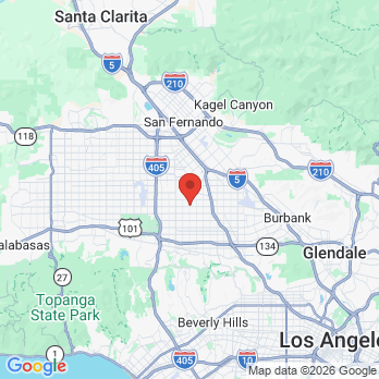 Map to Valley Smile Dental Care  office in Van Nuys, CA