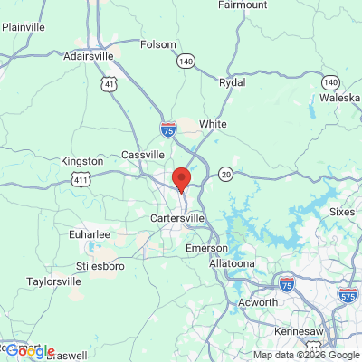 Map to  office in Cartersville, GA