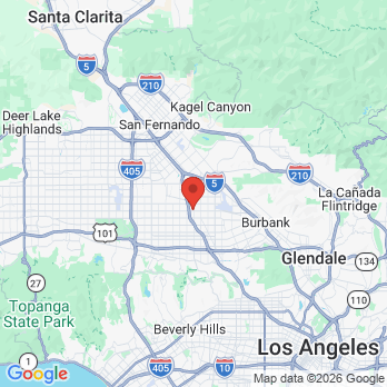 Map to North Hollywood Dental Group office in Los Angeles, CA