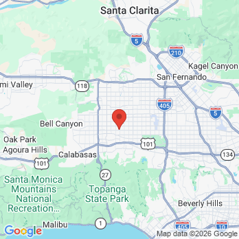 Map to Sky Dental Group office in Winnetka, CA