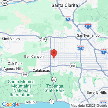 Map to Hart Health Center office in Canoga Park, CA