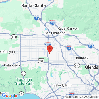 Map to The Dental Care Center office in Los Angeles, CA