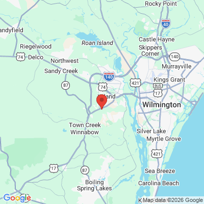 Map to  office in Leland, NC