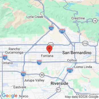 Map to My Sweet Smile Dentistry office in Fontana, CA