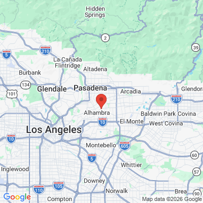 Map to L. Andrew Mutch DDS - Dentist Alhambra office in Alhambra, CA