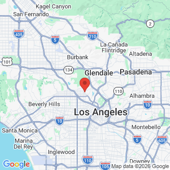 Map to Inspired Smiles office in Los Feliz, CA