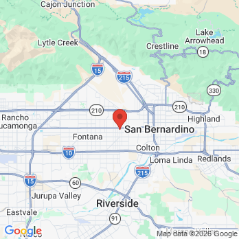 Map to David A. Roecker, DDS office in Rialto, CA