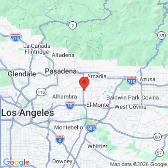 Map to Dr. Tooth Family Dentistry office in Temple City, CA