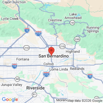 Map to Dental Practice of San Bernardino office in San Bernardino, CA