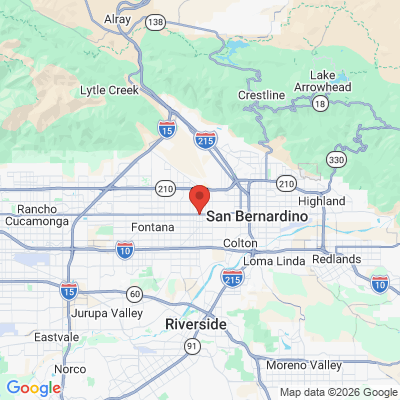Map to  office in Rialto, CA