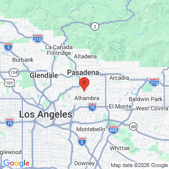 Map to Arlen Vartanian DDS Inc. office in Alhambra, CA