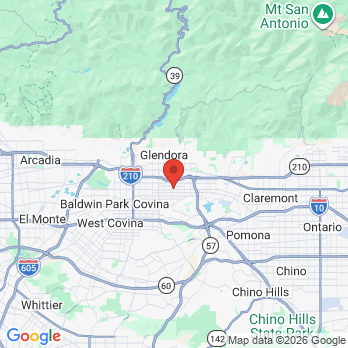 Map to Daniel S Guindi DDS INC office in Glendora, CA