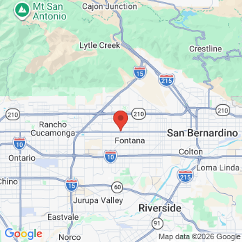 Map to Smile Care Family Dental office in Fontana, CA