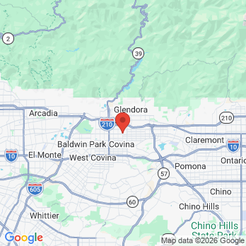 Map to iLove Dental office in Glendora, CA