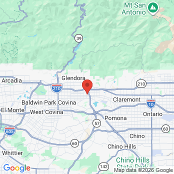 Map to Sunshine Smile dental office in San Dimas, CA