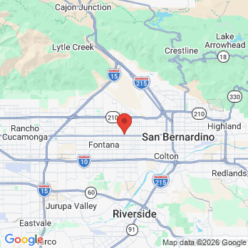 Map to Ana M Gama dds Inc office in Rialto, CA