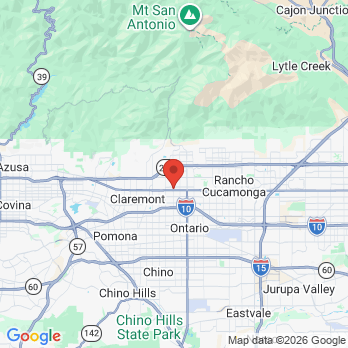 Map to Mountain View Dental office in Upland, CA