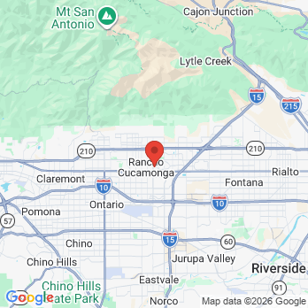 Map to Talent Dental office in Rancho Cucamonga, CA