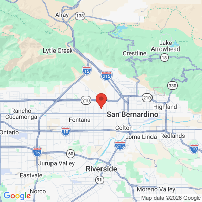 Map to  office in Rialto, CA