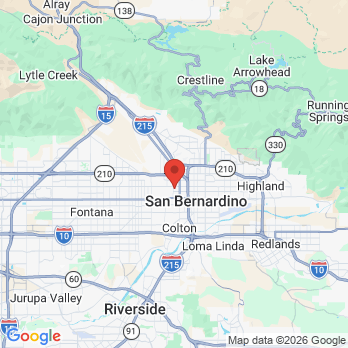 Map to Michael Kim DDS office in San Bernardino, CA