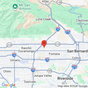Map to Heritage Dental Care office in Fontana, CA