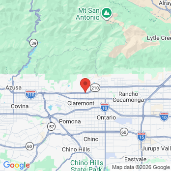 Map to John Zhang DDS Inc office in Claremont, CA