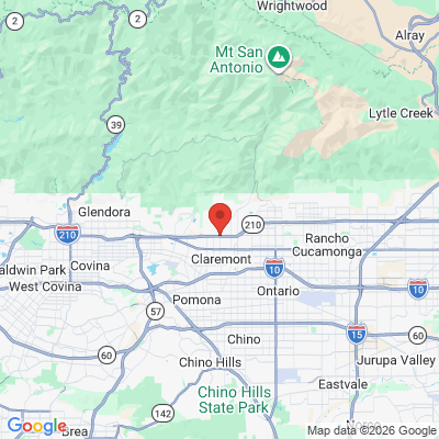 Map to Borna Family Dental office in Claremont, CA