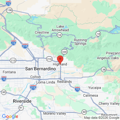Map to  office in Highland, CA