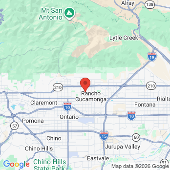 Map to California Dental Care & Orthodontics office in Rancho Cucamonga, CA
