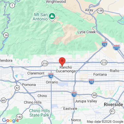 Map to California Dental Care and Orthodontics office in Rancho Cucamonga, CA