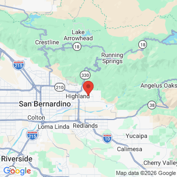 Map to Dr. Patrick Garcia office in Highland, CA