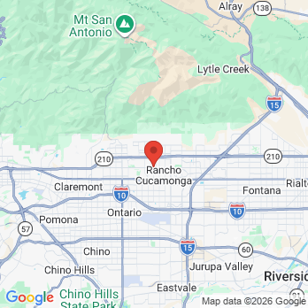 Map to Canyon Oaks Dentistry office in Rancho Cucamonga, CA