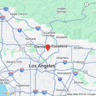 Map to Dr. Adriana Galvan de Barbosa, DDS office in Los Angeles, CA